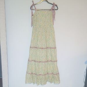Lost And Wonder Floral Maxi Dress with Tie Straps